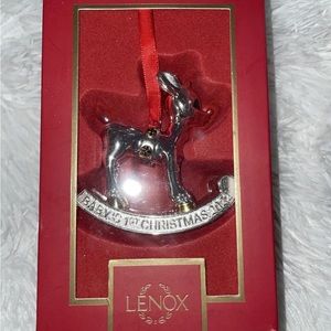 SOLD! 🎅🏼 Lenox Baby’s First Christmas 2022 Rudolph Red Nose Reindeer Ornament